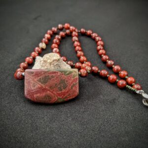 Jasper Beaded Pendant