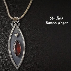 Garnet Heart Pendant