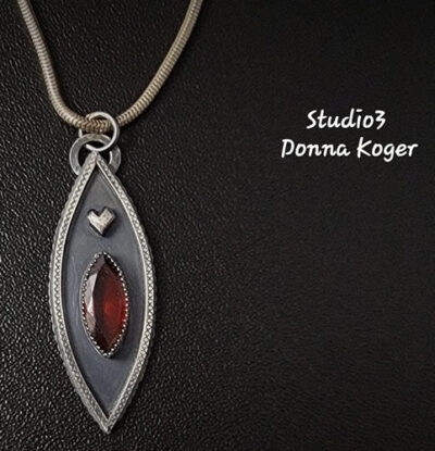Garnet Heart Pendant